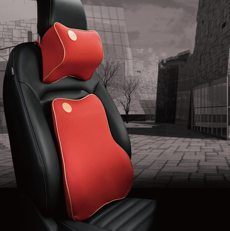 Memory-Foam Autositzkissen mit Kopf- und Lendenstütze – Bild 2 | LuxeStyle