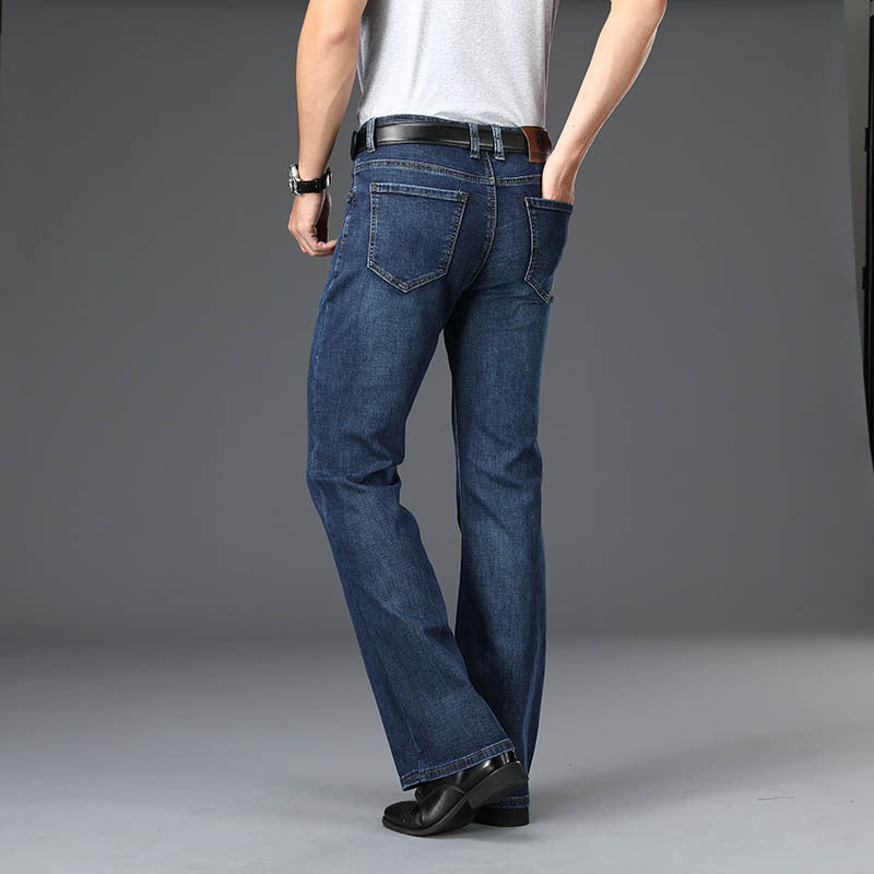 Herren High-Waist Loose-Fit Flared Jeans