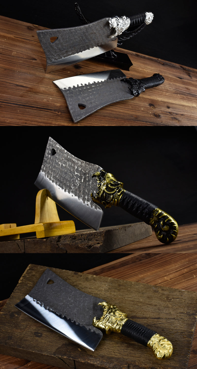 Tiger Head Knochenhackmesser mit Rundgriff – Bild 6 | LuxeStyle