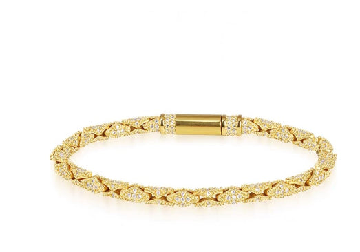 Vintage Schlangenknochen-Armband mit Strass