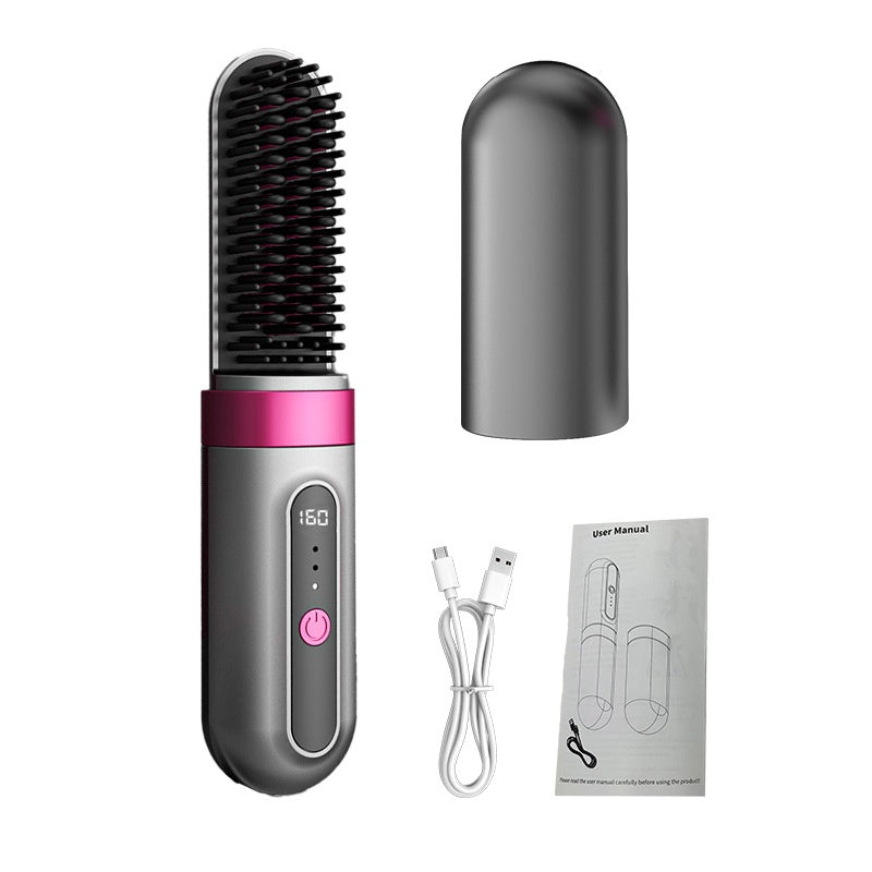 Kabelloser 2-in-1 Haarglätter und Lockenstab mit Ionen – Ansicht 3
