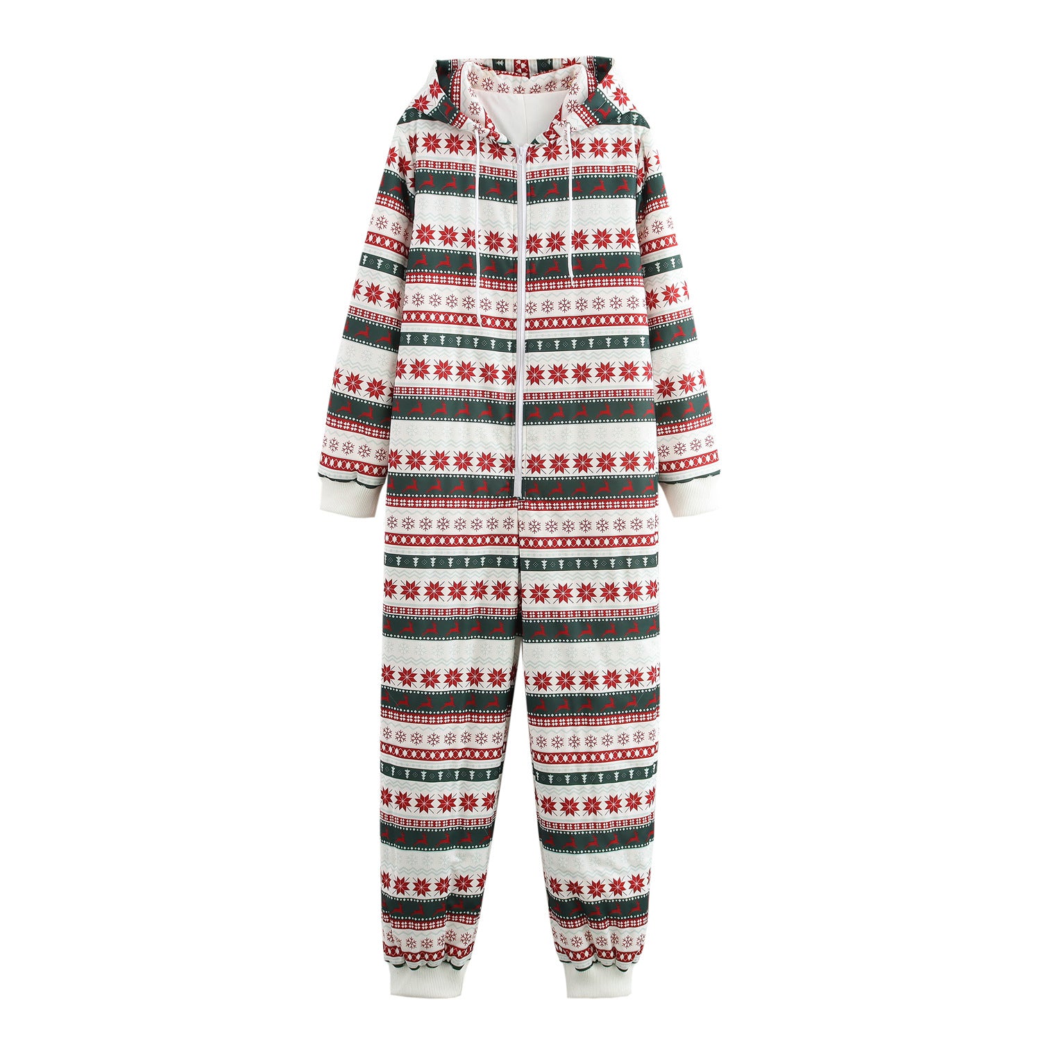 Warmer Jumpsuit im Weihnachts-Look