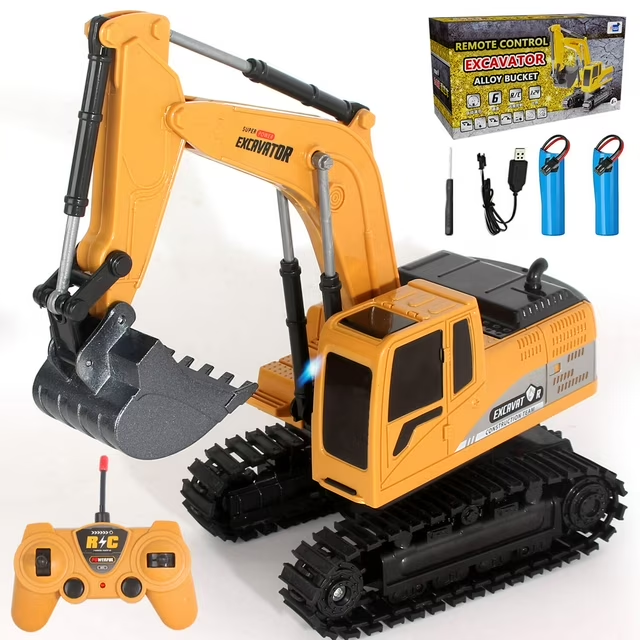 RC Bagger Spielzeug für Kinder (mit Licht & Sound)
