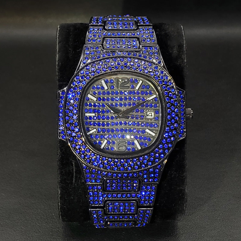 Diamant-Rap-Hip-Hop Armbanduhr