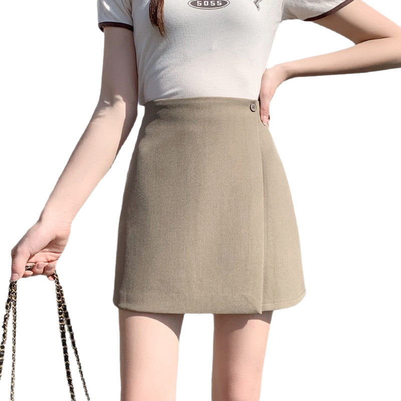 High-Waisted Midi-Rock mit Digitalprint
