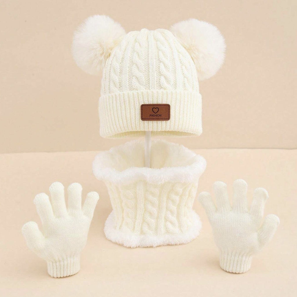 Mütze, Schal & Handschuhe Set für Kinder – Bild 5 | LuxeStyle
