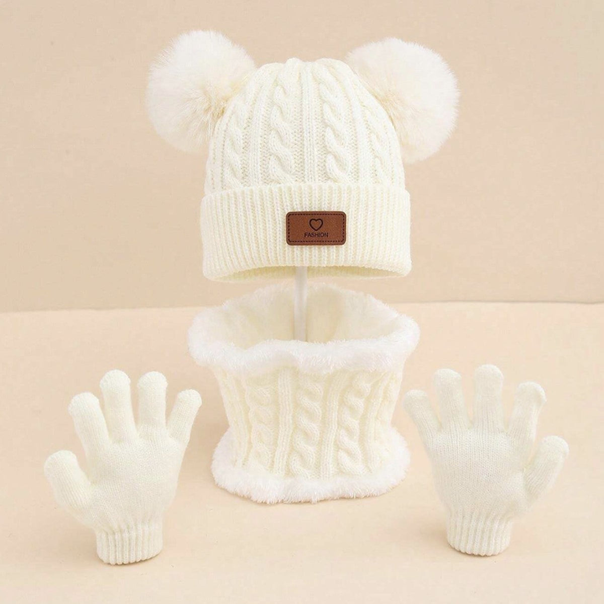 Mütze, Schal & Handschuhe Set für Kinder – Bild 5 | LuxeStyle