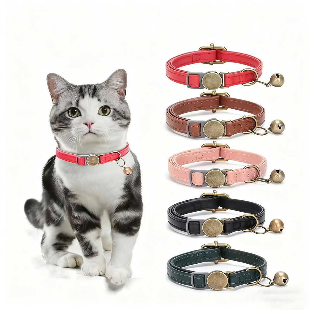 Retro Lederhalsband für Katzen