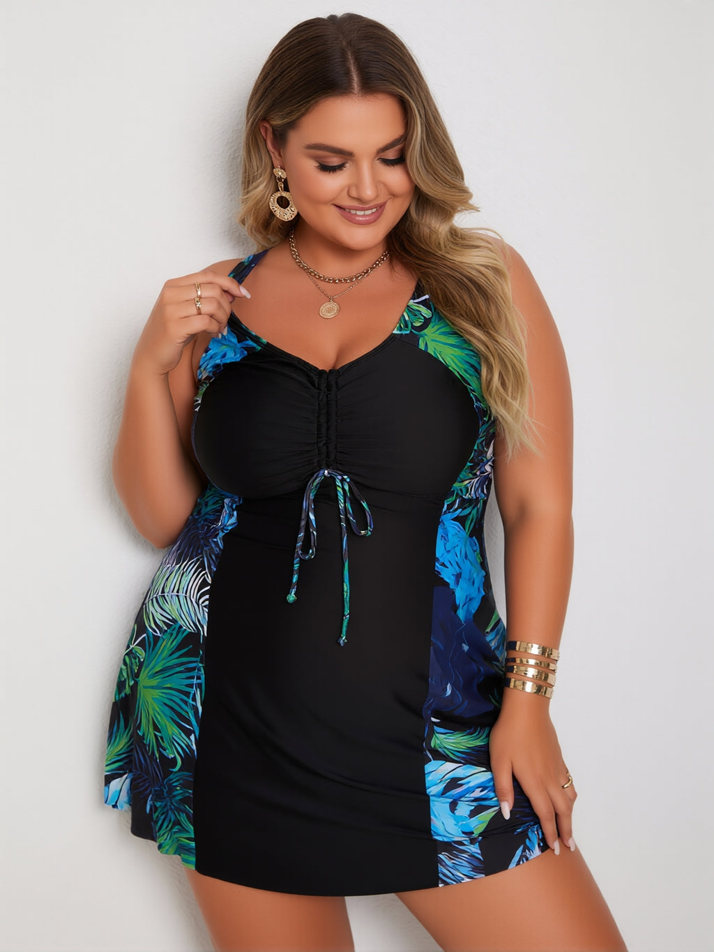 Eleganter High-Neck Tankini für Damen