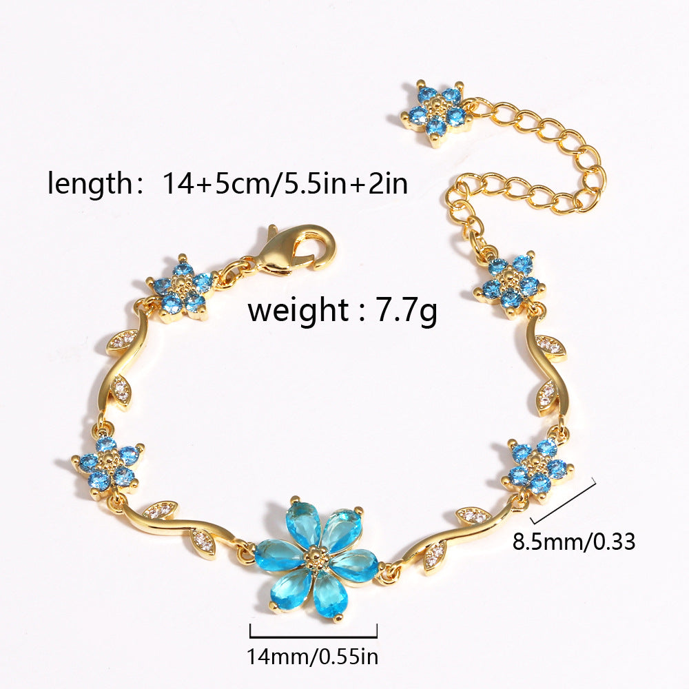 Kupferarmband mit Blüten und Blättern – Bild 3 | LuxeStyle