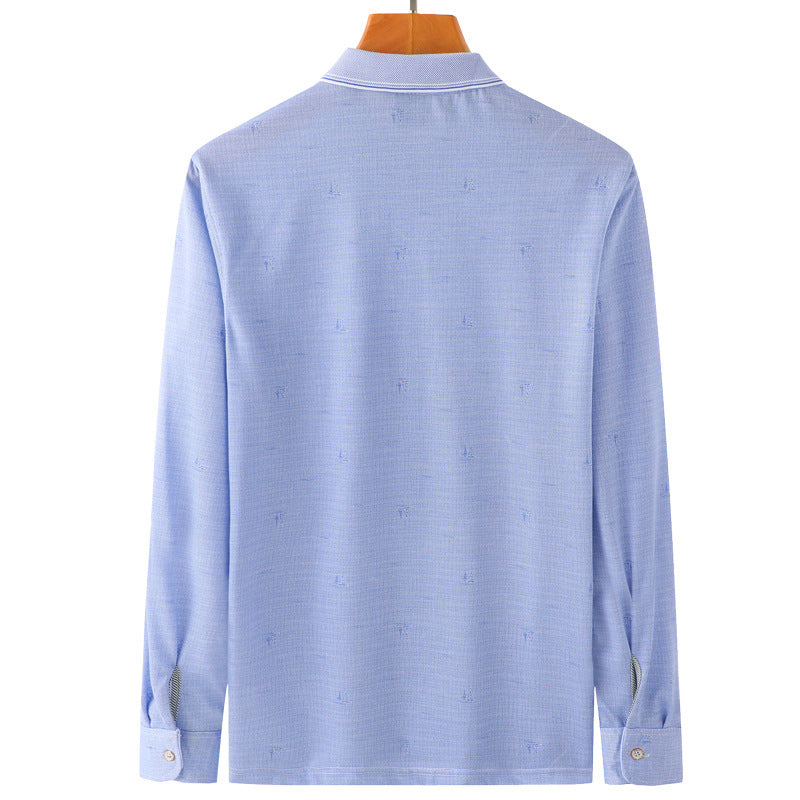Herren Langarm-Shirt mit Reverskragen