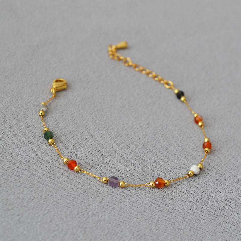 Vintage Armband mit echten Steinperlen