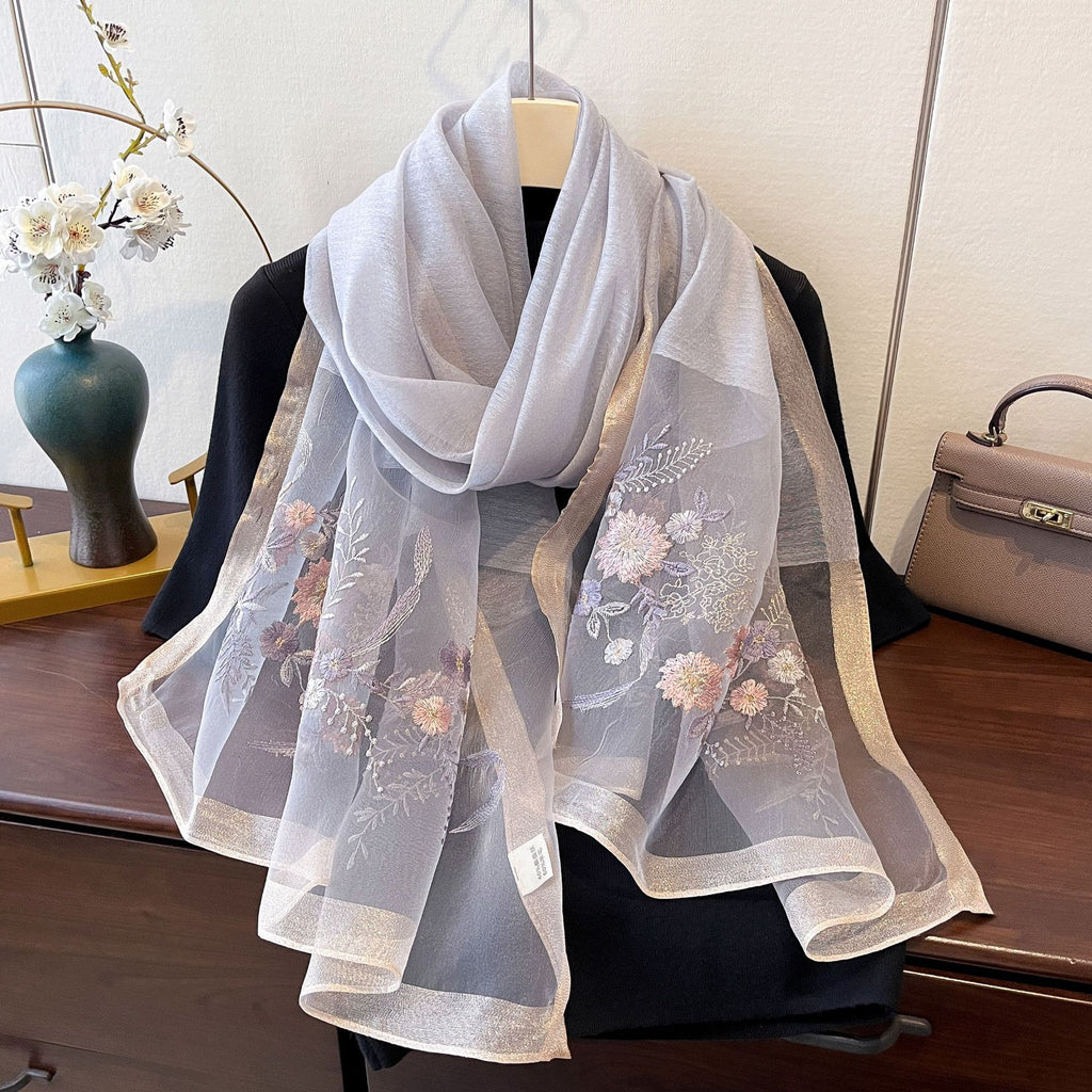 Gestickter Jacquard-Umhänge-Schal – Bild 11 | LuxeStyle