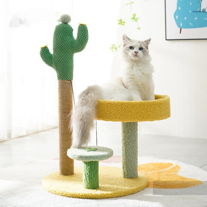 Katzenbaum mit Kratzstamm Kaktus