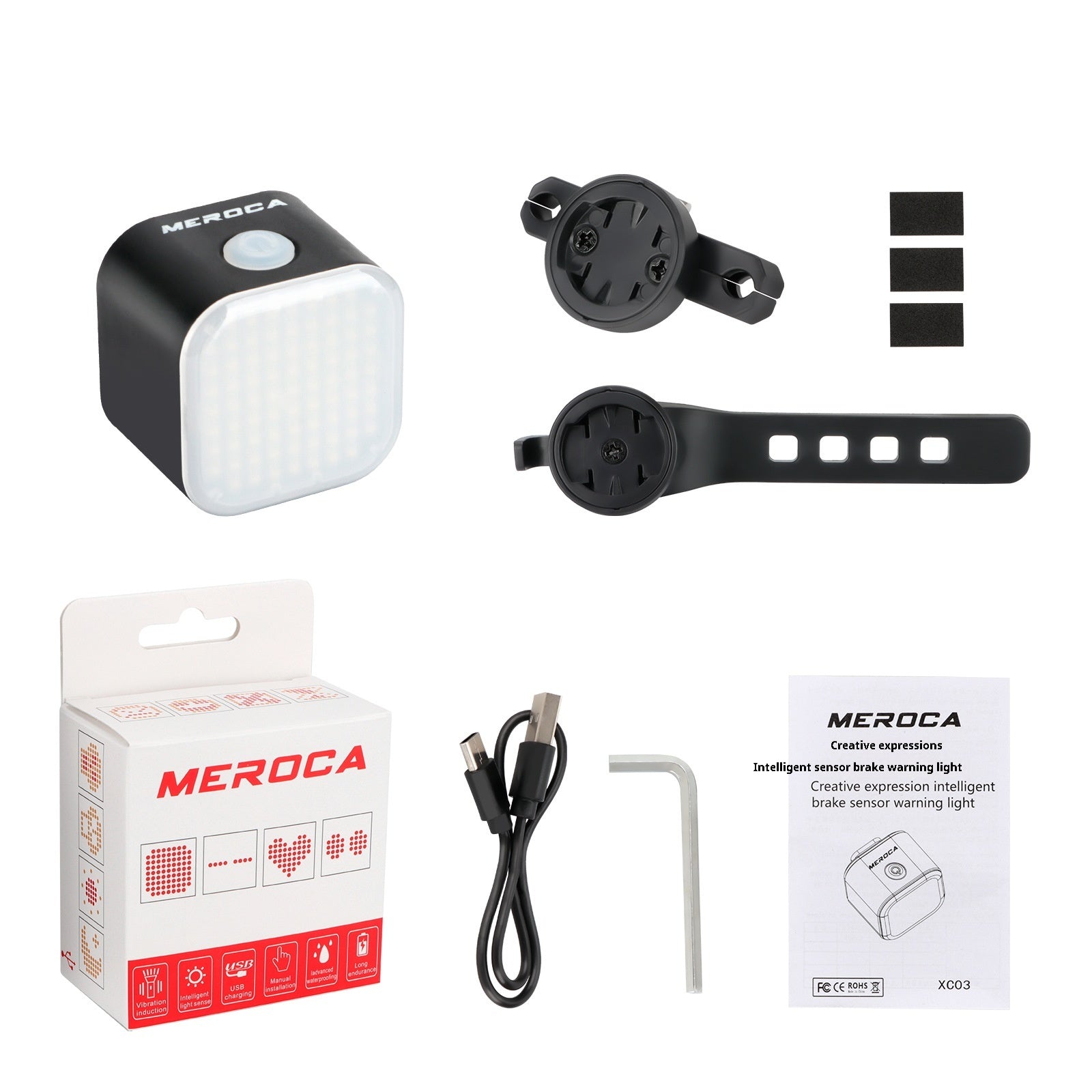 MEROCA Intelligentes Velo-Rücklicht mit Brems-Sensor