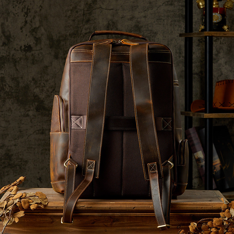 Handgemachter Leder-Rucksack Herren Retro – Bild 2 | LuxeStyle