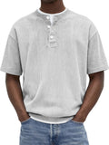 Herren-Strickshirt «Riviera» – Cord-Kurzarm