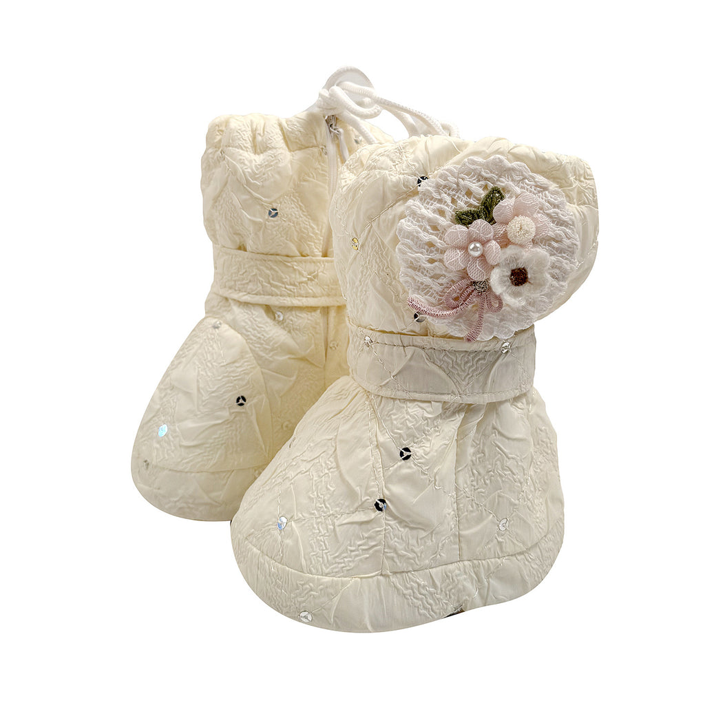 Dicke High-Top Babyschuhe aus Baumwolle, schwarz | LuxeStyle