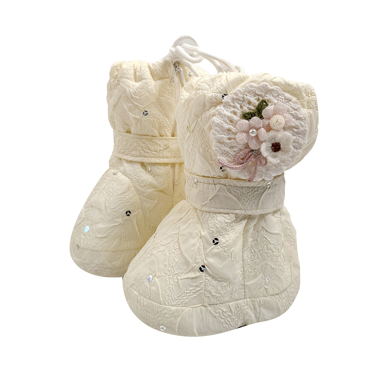 Dicke High-Top Babyschuhe aus Baumwolle, schwarz | LuxeStyle