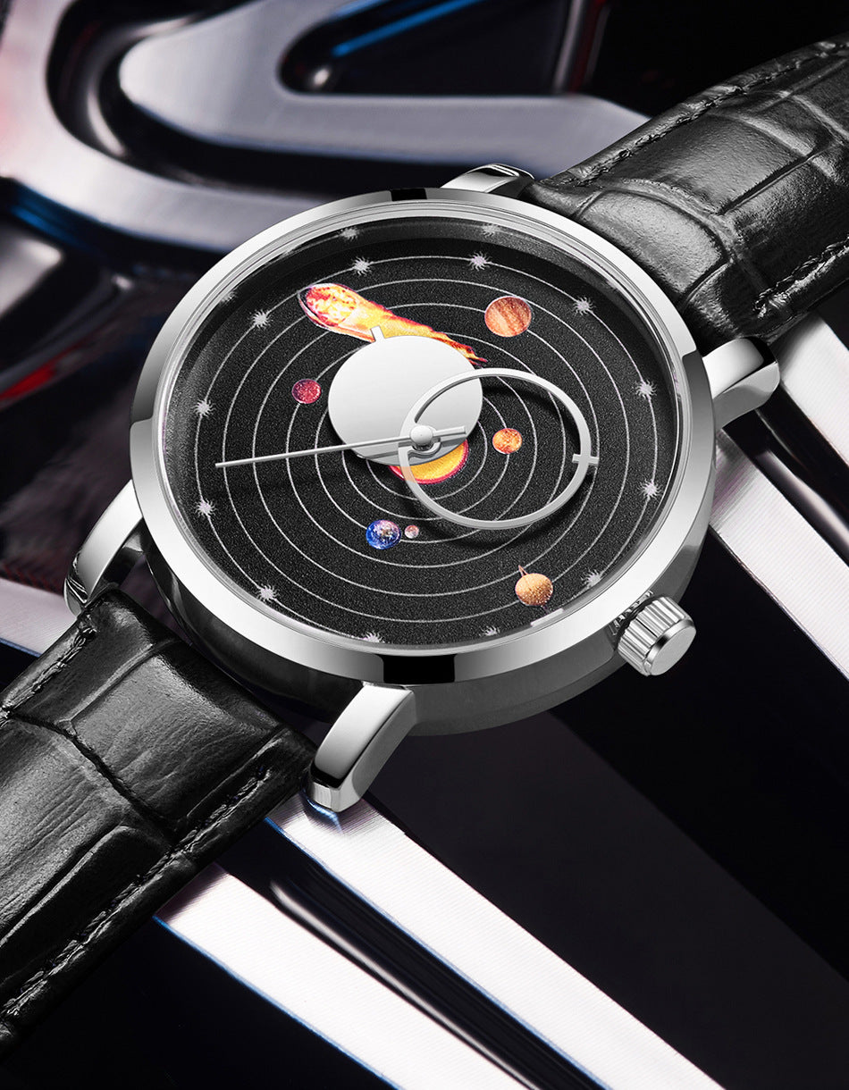 Klassische, schlichte Quarzuhr mit Lederarmband – Bild 5 | LuxeStyle