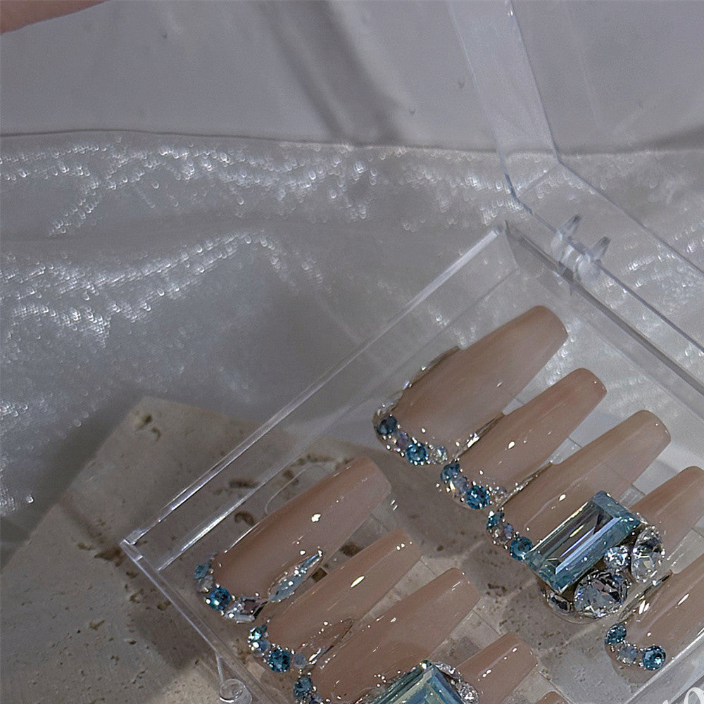 Handgemachte Nägel «Sea Blue Moonlight Sugar» – Bild 7 | LuxeStyle