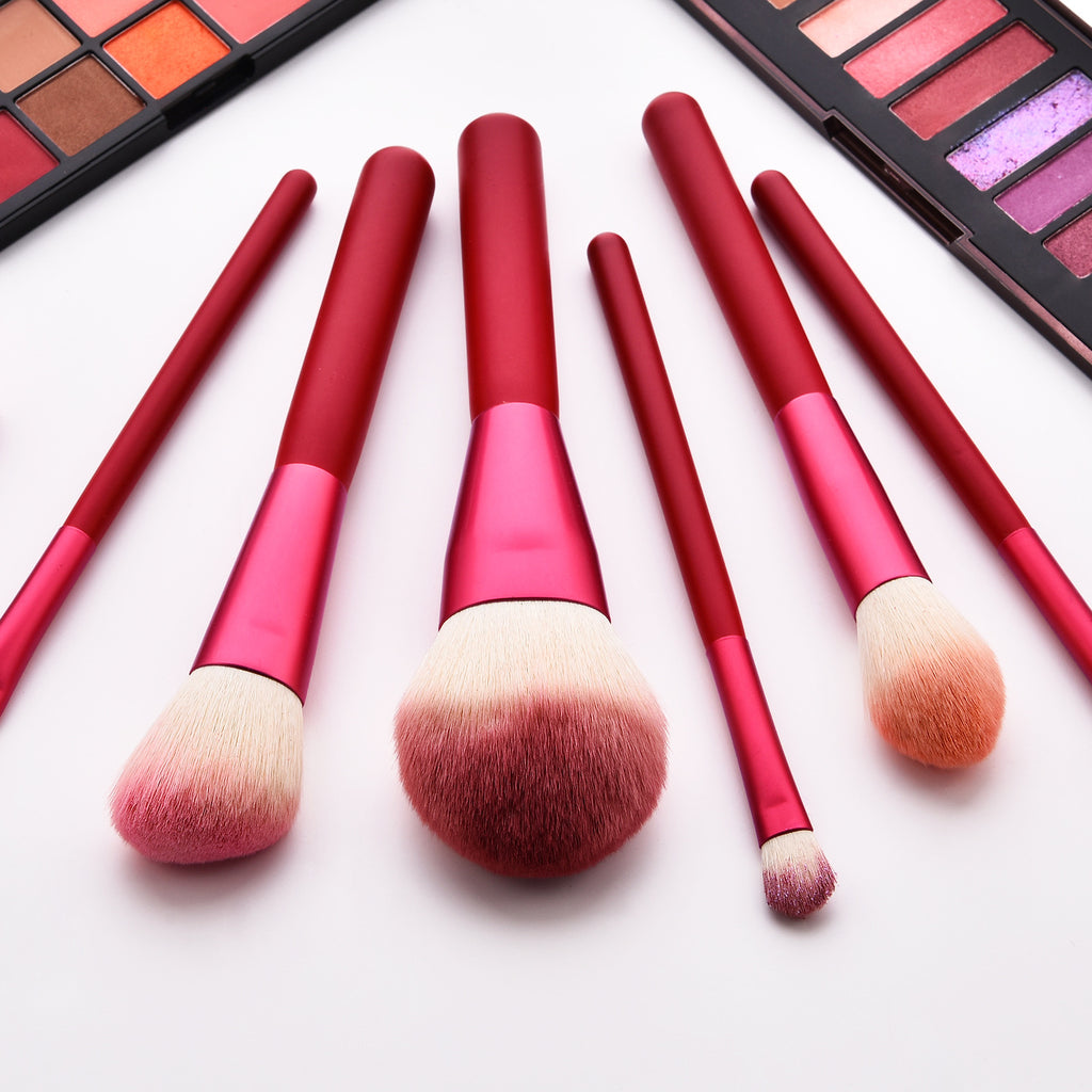 12-teiliges Make-up Pinselset Rot