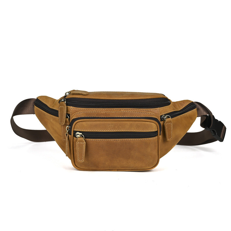 Herren-Bauchtasche aus Vollnarbenleder | LuxeStyle