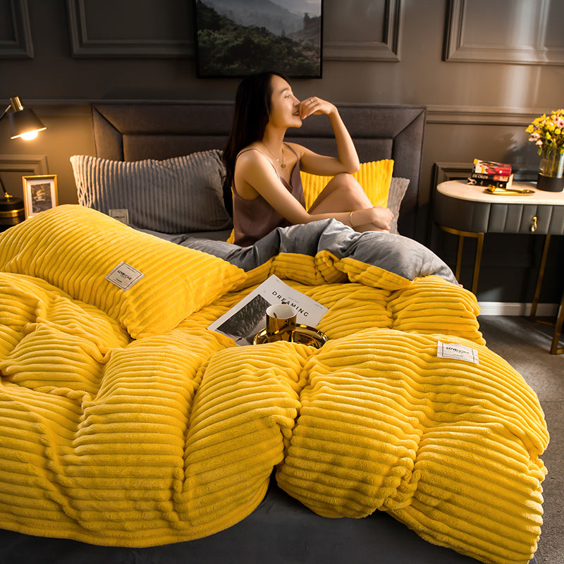 3-teiliges Samt-Bettwäsche-Set für den Winter – Bild 16 | LuxeStyle