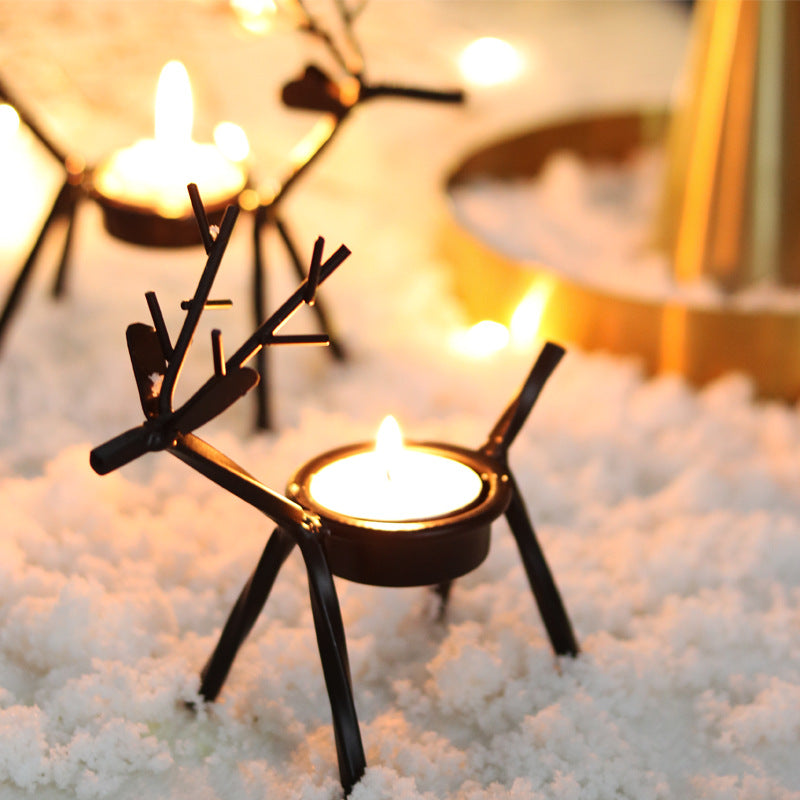 Weihnachtsdeer-Kerzenhalter aus Eisen – Bild 4 | LuxeStyle