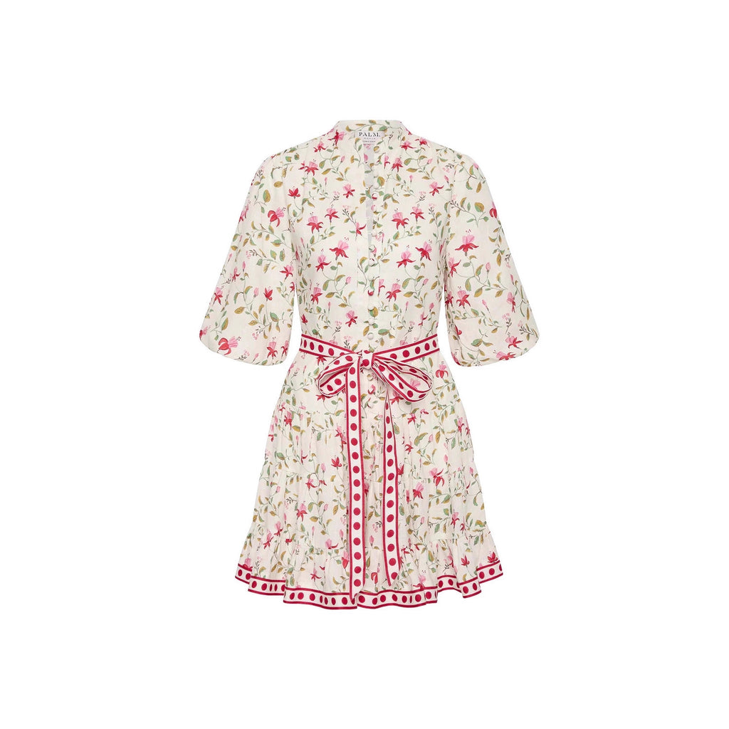 Leinen Mini-Kleid mit Bindegürtel – Bild 5 | LuxeStyle