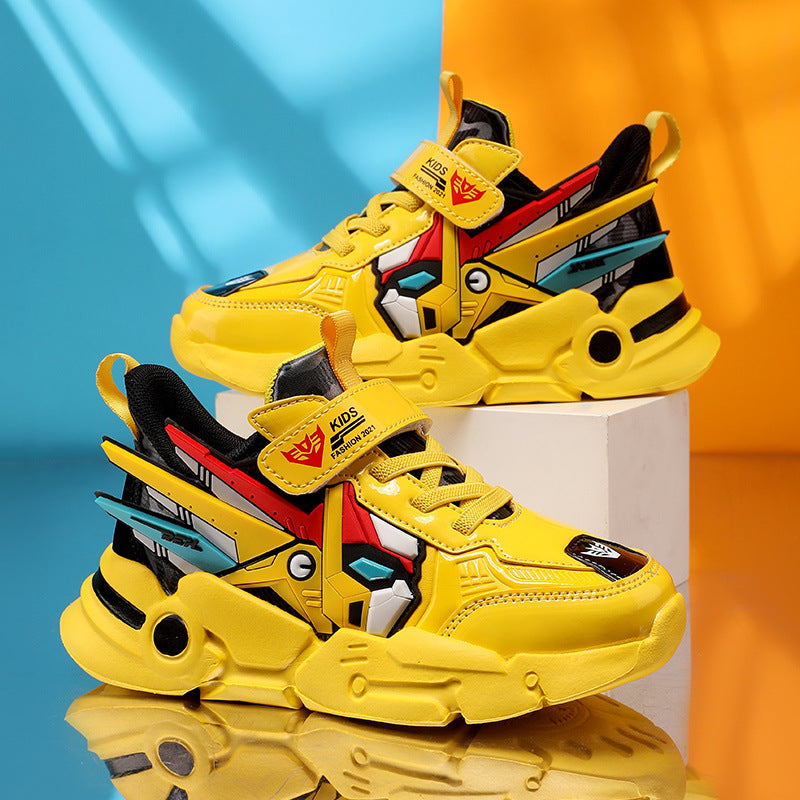 Leder-Sneaker für Kinder mit Klettverschluss