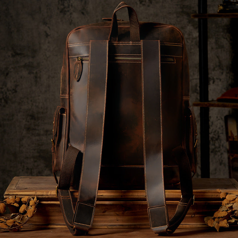 Retro Reiserucksack aus Crazy Horse Leder – Bild 4 | LuxeStyle