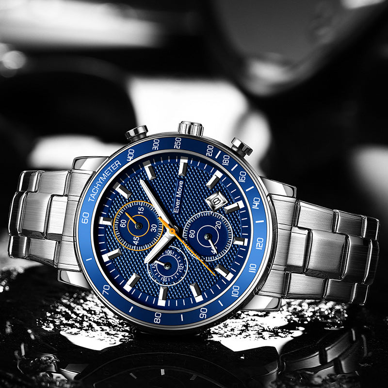 Wasserdichte Leucht-Armbanduhr aus Stahl