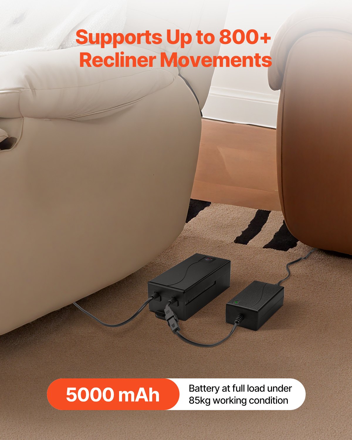 Akku für Relaxsessel mit 5000 mAh und Adapter