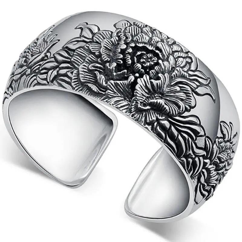 Retro Pfingstrosen Armreif | LuxeStyle