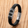 Lederarmband mit Löwenkopf für Herren | LuxeStyle