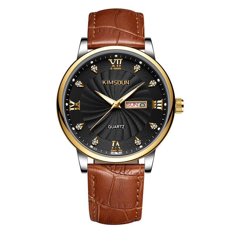 Herren-Armbanduhr mit Kalender und Datum