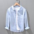 Leinen-Shirt in Hellblau – locker geschnitten – Bild 7 | LuxeStyle