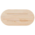 Ovale Tischplatte aus Kiefernholz (60x30 cm)