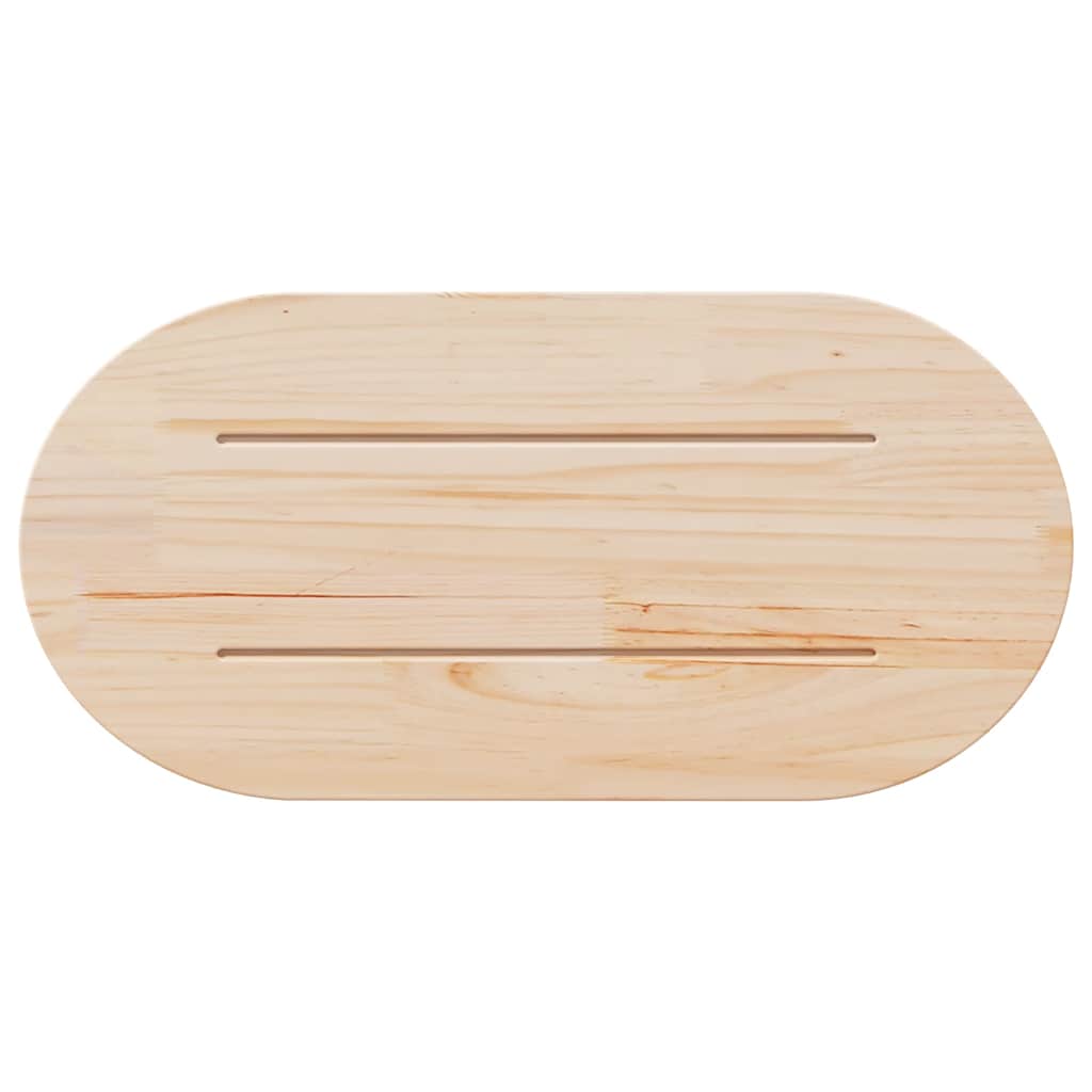 Ovale Tischplatte aus Kiefernholz (60x30 cm)