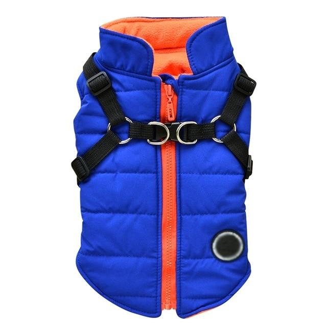 Hunde-Reissverschlussjacke mit integriertem Geschirr