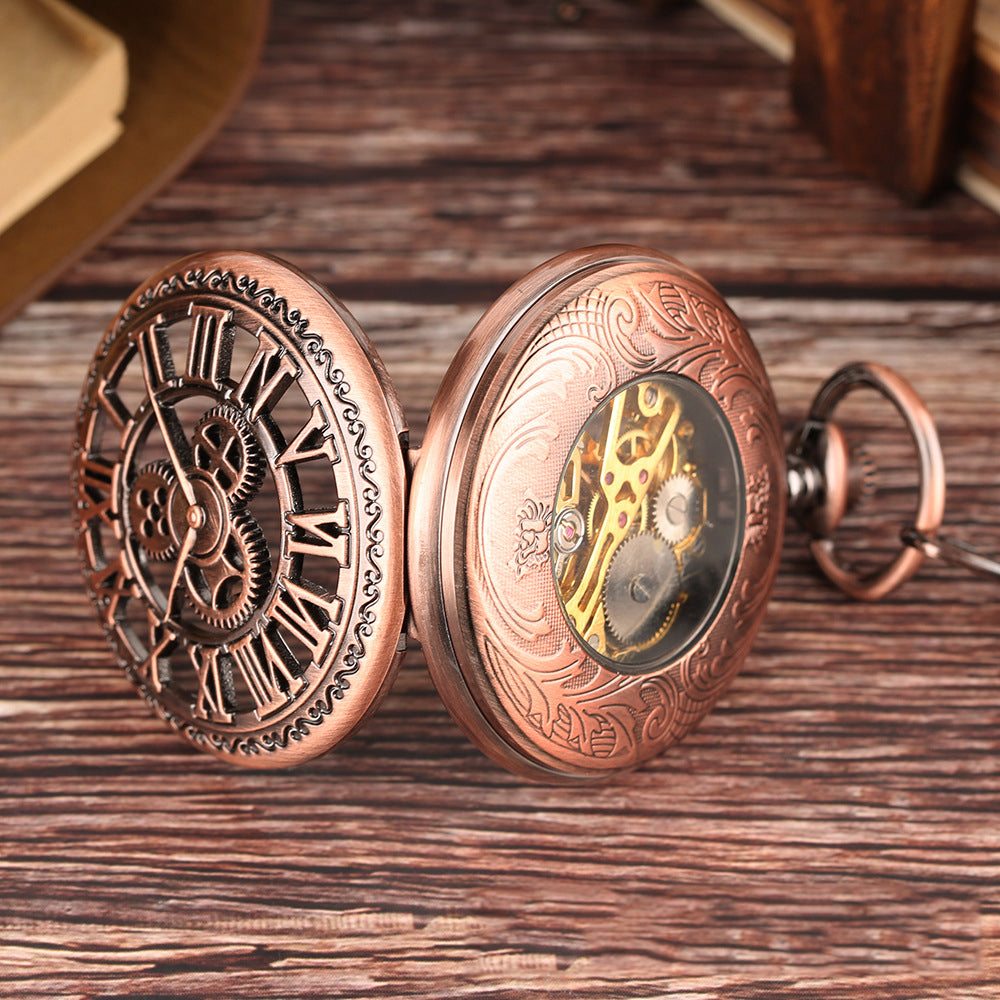 Retro Flip Halsketten-Taschenuhr