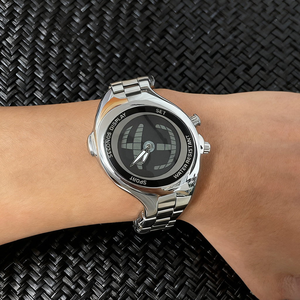 Vintage Asymmetrische Quarz-Uhr mit Dual-Display – Bild 5 | LuxeStyle
