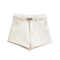 Sexy Samt-Hotpants mit hoher Taille
