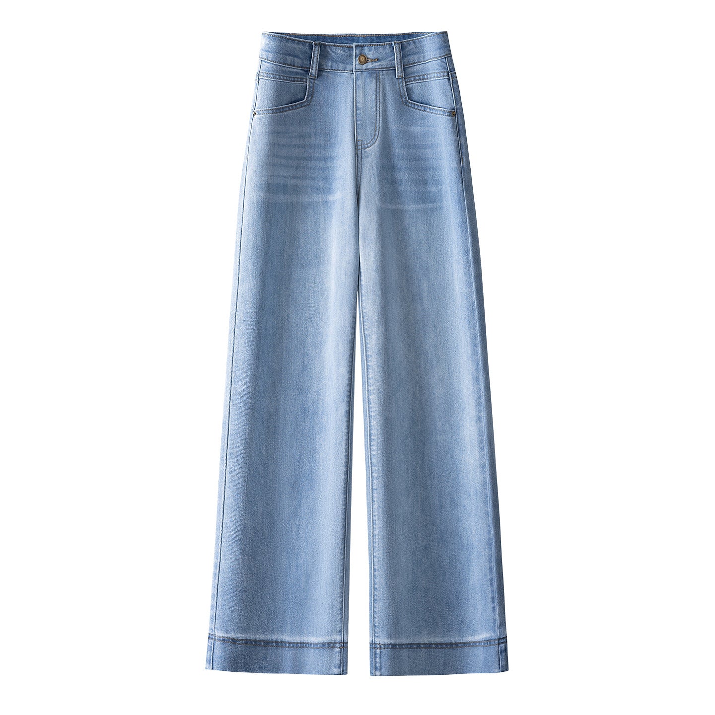 Cropped Wide-Leg Jeans mit hoher Taille