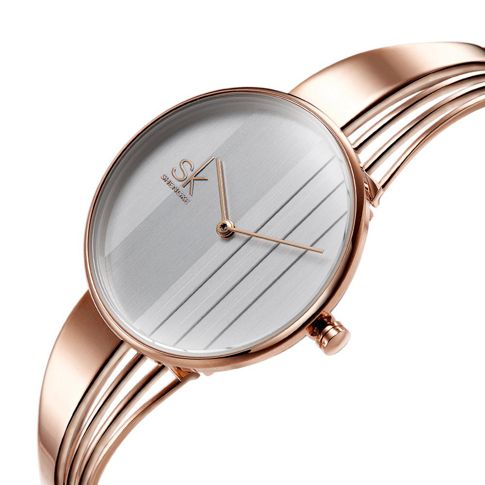 Quarzuhr für Damen in Silber-Roségold – Bild 2 | LuxeStyle