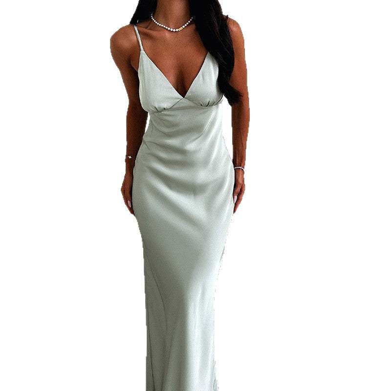 Elegantes V-Neck Bodycon Kleid