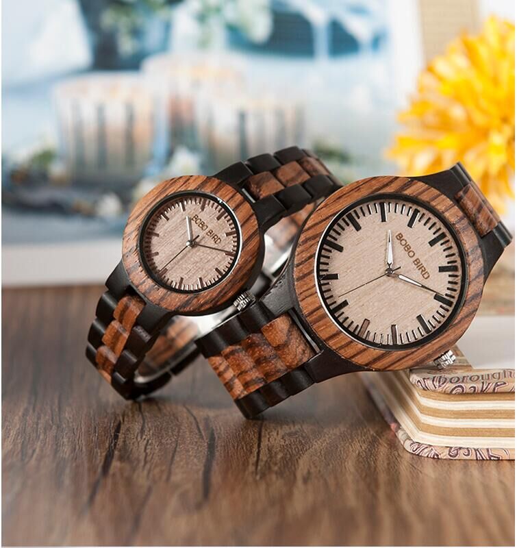 Holz-Paaruhr mit Quarzuhrwerk – Bild 3 | LuxeStyle