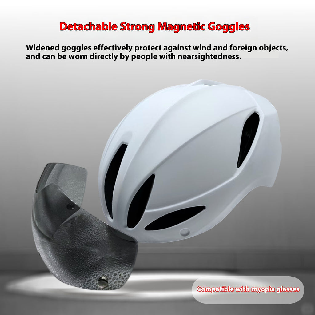Velohelm mit magnetischem Visier