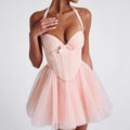 Fishtail Halterneck Spitzenkleid